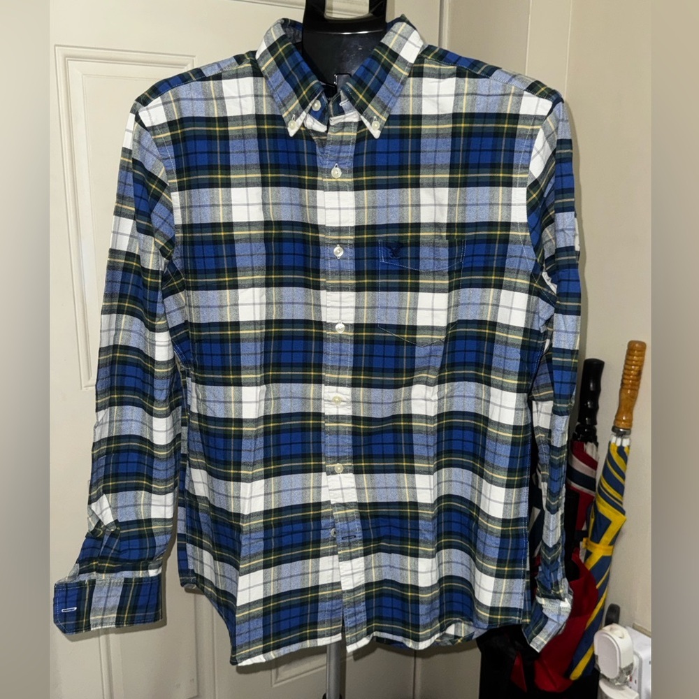 American Eagle Outfitters I Men's I Plaid Oxford Shirt I Size M I Classic Fit